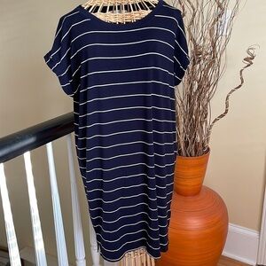 Ellison ⭐️navy with white stripes dress